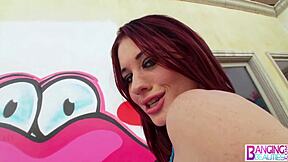 Teen Alina Li and Jessica Ryan Gagging on Mike Adriano's Monster Cock