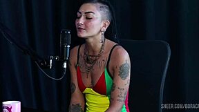 bruna carlos sheer red lingerie tease in caroleta roots bora cast compilation