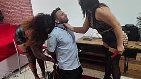 brazilian milf heels striptease leads to ripped clothes foot fetish fuck