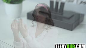 selina bentz poses as lifelike sex doll while ethan seeks tests her petite reality features