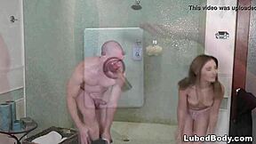 Petite Brunette Jane Wilde's Nuru Massage Client Hardens Prematurely