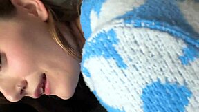 Little stepdaughter Juniper Ren rides old man's cock cowgirl style in household fantasy creampie pov