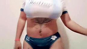 ve como me masturbo con mi playera del juego 😈🔥