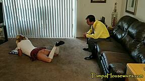 Stepdads finger lick and doggystyle fuck hairless stepdaughter pussies in taboo homemade orgy