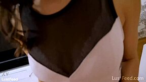 tiny young milf delivers incredible deepthroat blowjob