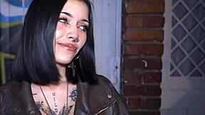 pov petite tattooed goth latina ex screams submissive under your rough public domination creampie