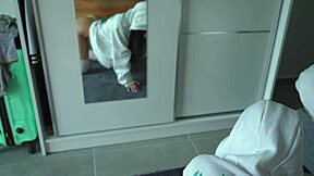 fragile stepdaughter PUNISHED rough in garage for skipping school daddy style