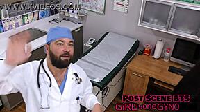 tampa uni physical has selena sativa gaping shaved in latex gloves