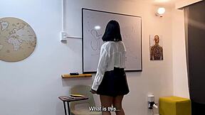 milf teacher guides college students through classroom threesome lesson