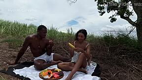 brazilian big tits ebony teen prostitute bareback creampie interracial pounding in public park