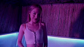 skinny teen's tiny tits bounce on huge muslim cock