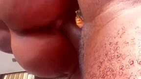 skinny teen worships ebony milf's huge ass in femdom play