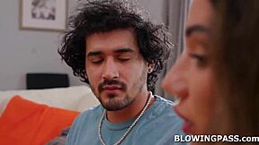 Stepmom's deep blowjob gets stepson motivated