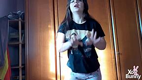farting slave teases with big ass every ten seconds