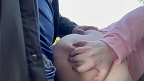 couple's first time anal doggystyle creampie in barcelona river garden