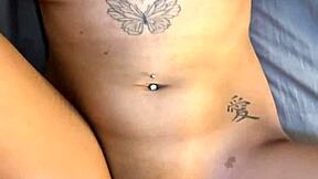 amateur college goth coed shows off her HUGE natural tits