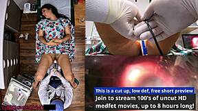 tampa uni physical has selena sativa gaping shaved in latex gloves