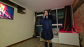 Neighbor teen in school uniform, ready for outdoor pov creampie? 🔥👗