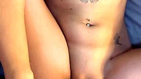 amateur college goth coed shows off her HUGE natural tits