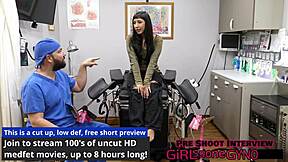 tampa uni physical has selena sativa gaping shaved in latex gloves