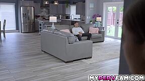 Sky Wonderlands pussy creams wildly as stepdad pounds her deep and hard