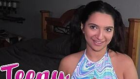 Babysitter Kiana bargains extra hours then takes cum deep in young pussy
