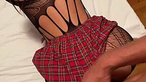 18yo brunette natural tits teen takes rough anal pain after class