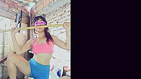 petite latina bonneyuwu sweat-drenched workout turns into sexy pussy stretchin??