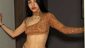 brunette babe in gold rides cock hard 🔥💦 fulfills every dirty wish