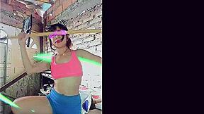 petite latina bonneyuwu sweat-drenched workout turns into sexy pussy stretchin??
