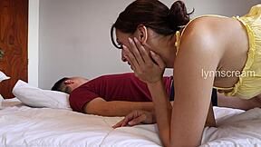 stepbro mistook me for his girlfriend and creampied my shaved pussy