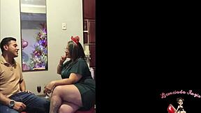 neighbor alone at party blows my cock for her special birthday candle