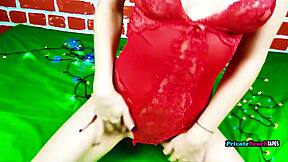 russian couple FUCKS hard on Christmas eve amateur style