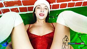 russian couple FUCKS hard on Christmas eve amateur style
