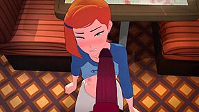 Gwen Swallows Four Arms Cumshots in Epic Compilation