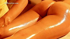elena smesharik's virgin hymen pops during first oily massage