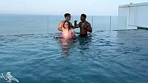 Blonde teen dp'd rough after pool bbc colombian double vag stretch her tight!