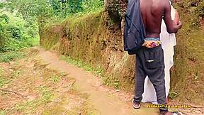 bbw african goddess bent over in bush getting pounded by softkind's big dick oops so deep!!