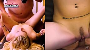 blonde tattooed hairy coed mya rims cock in hot audition?