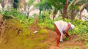 bbw african goddess bent over in bush getting pounded by softkind's big dick oops so deep!!