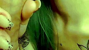 Roommate brunette with pierced saggy tits gets fucked hard when house empties.