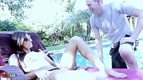 Skinny Indian teen babe big ass fucked rough outdoor pov