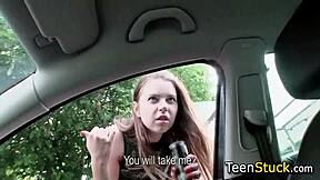 hey picked up this random teen hitchhiker for some fun sex