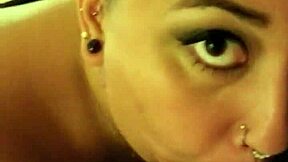 Watch 18yo Ebony Teen Slobber on Milf's Pierced Clit!