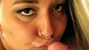 Watch 18yo Ebony Teen Slobber on Milf's Pierced Clit!