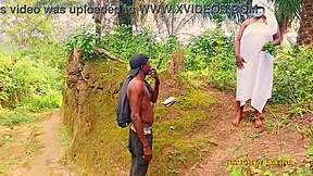 bbw african goddess bent over in bush getting pounded by softkind's big dick oops so deep!!