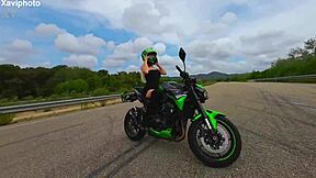 angie lynx wild outdoor sex with pilot xaviphoto during motorbike drone shoot