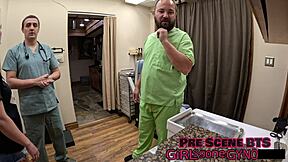 nurse bunny spreads for patient's fetish physical exam