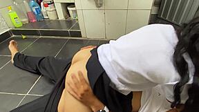 innocent 18yo schoolgirl gets rough pounding from perv stepdad
