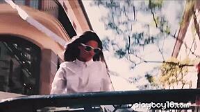 cute euro teen fucked outdoors by bf 😍🍆💦